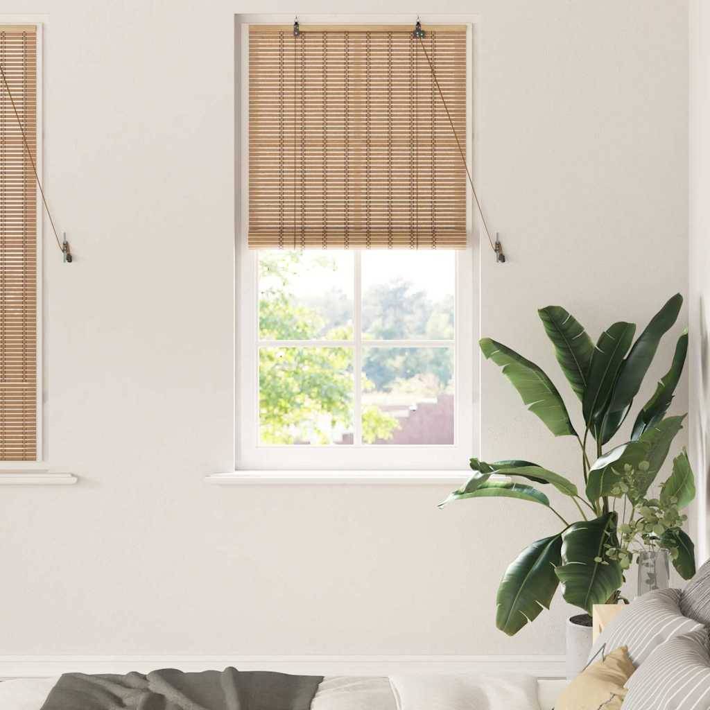 vidaXL Fensterjalousien & -schatten Hellbraun 80 x 160 cm Bambus