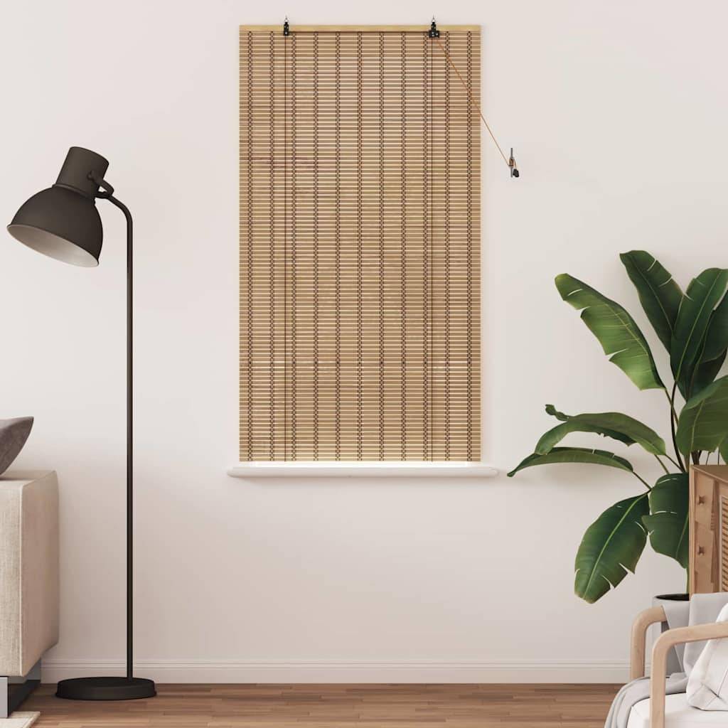 vidaXL Fensterjalousien & -schatten Hellbraun 80 x 160 cm Bambus