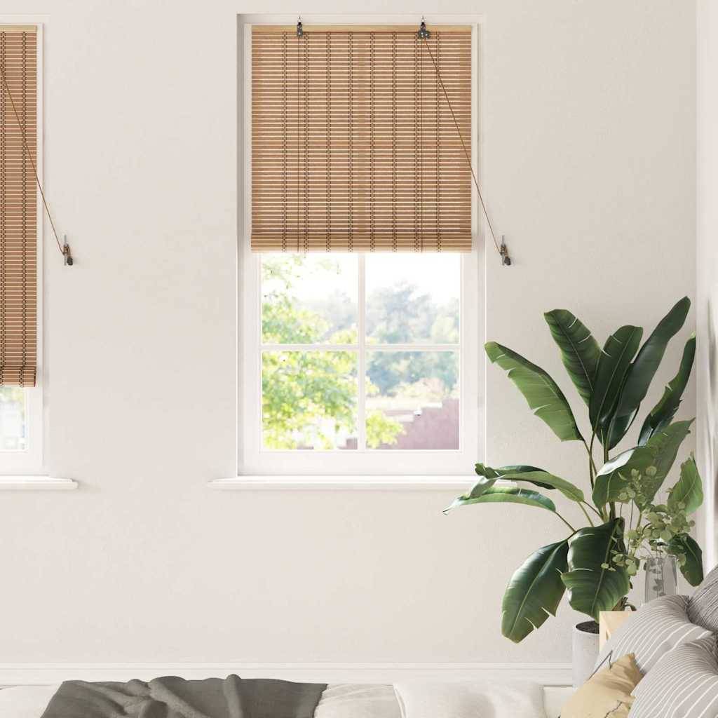vidaXL Fensterjalousien & -schatten Hellbraun 100 x 220 cm Bambus