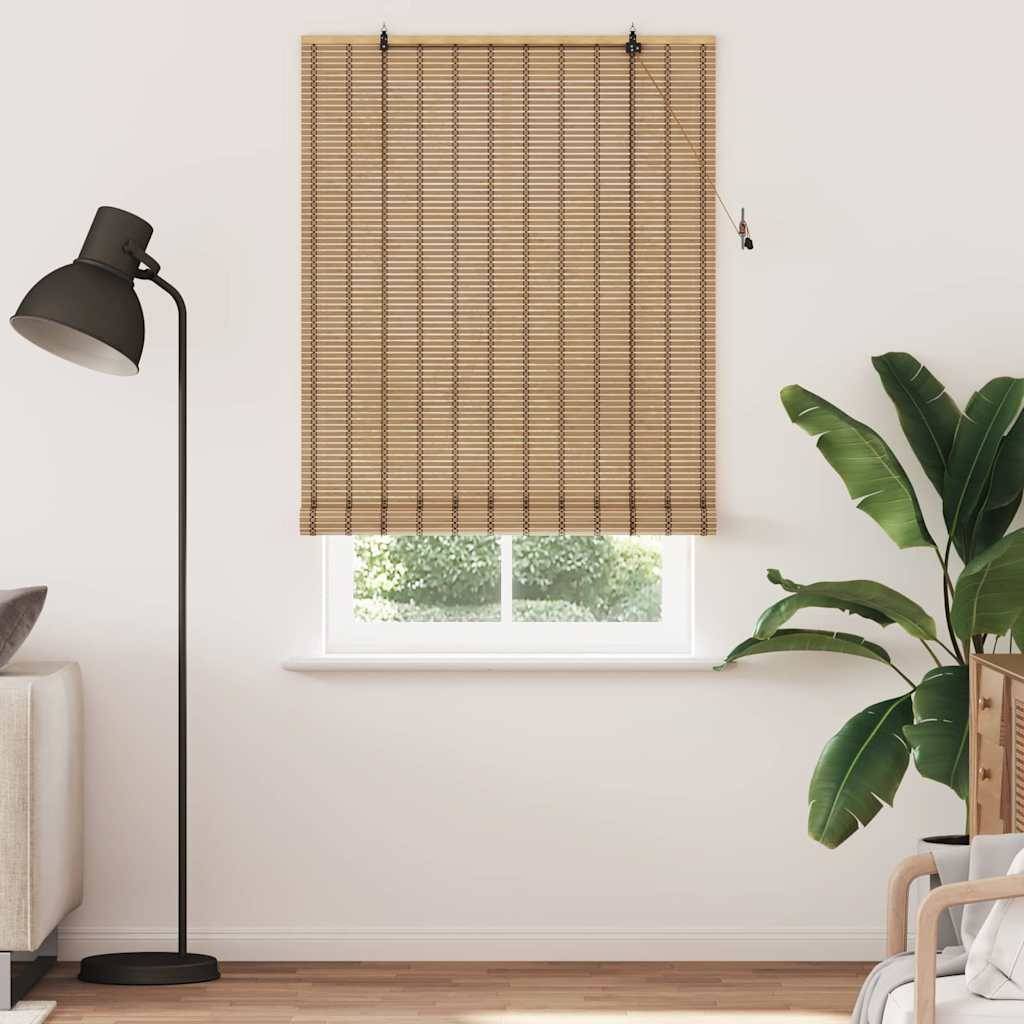 vidaXL Fensterjalousien & -schatten Hellbraun 120 x 220 cm Bambus