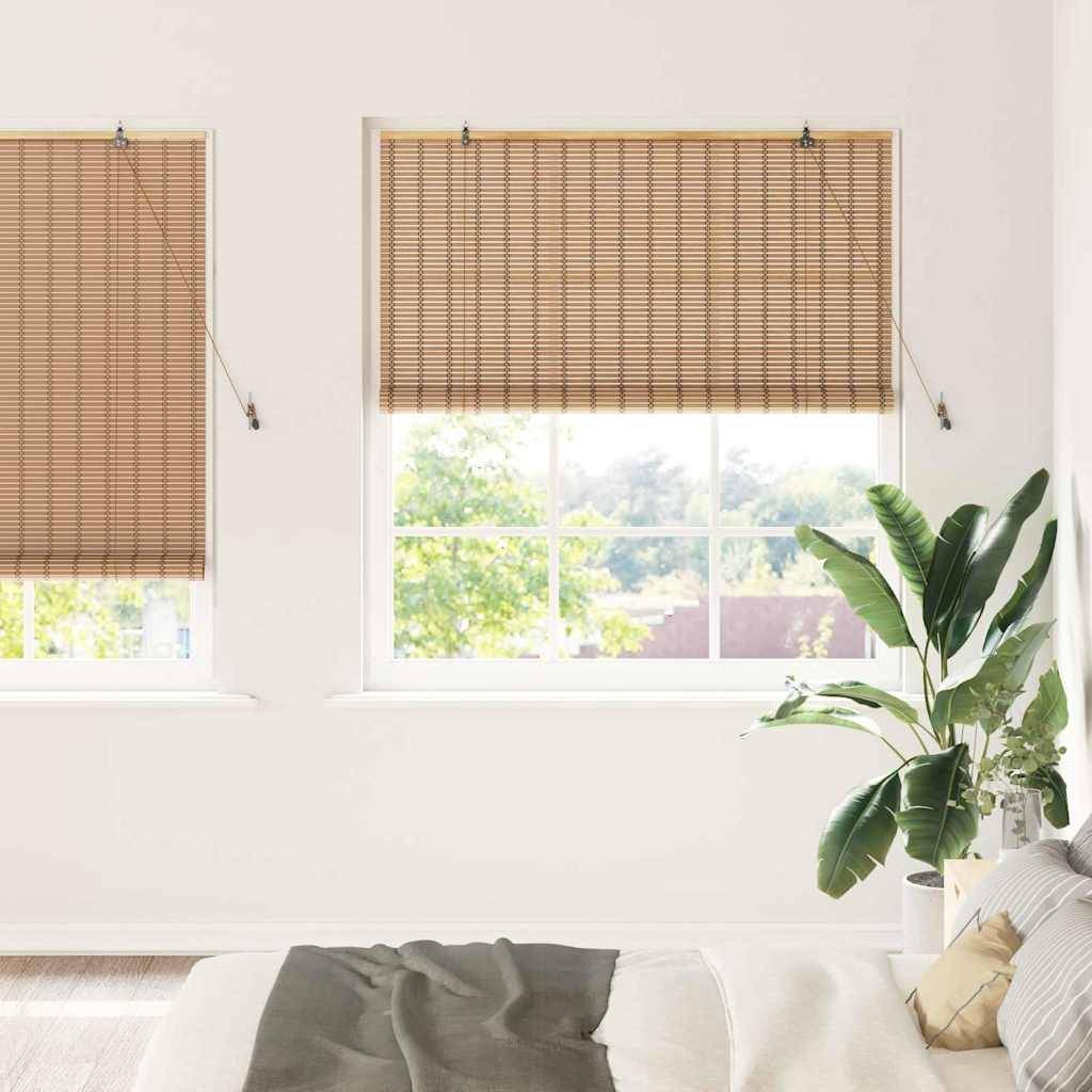 vidaXL Fensterjalousien & -schatten Hellbraun 150 x 220 cm Bambus