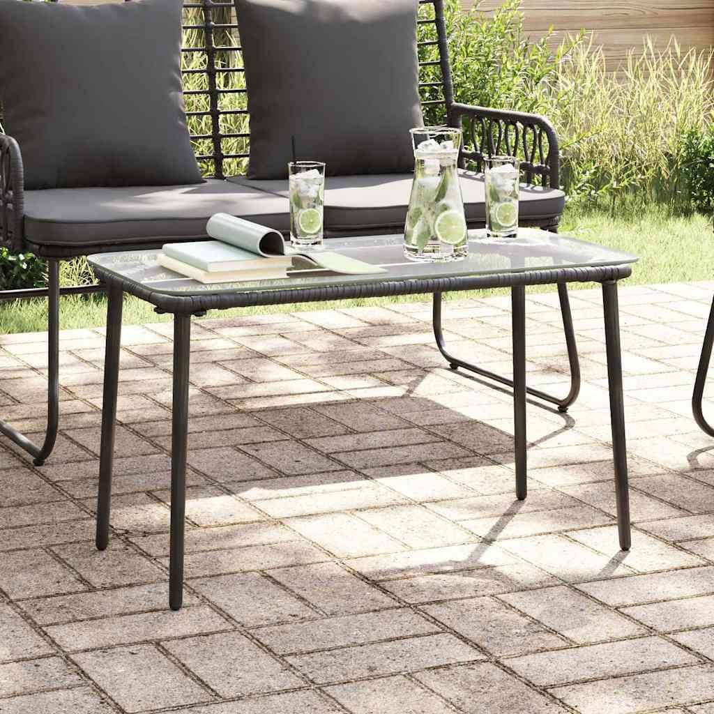 vidaXL Gartentisch Schwarz 80 x 40 x 45 cm Poly Rattan