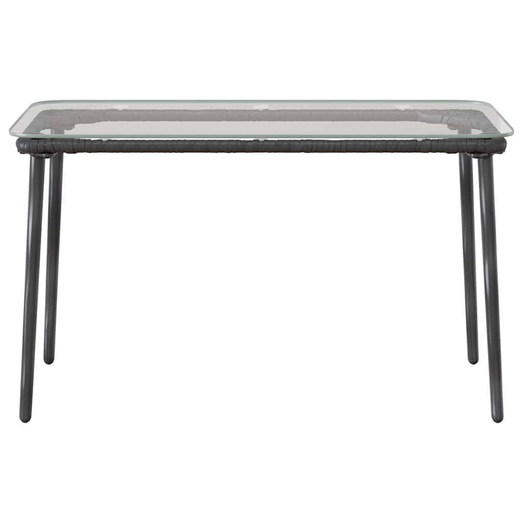 vidaXL Gartentisch Schwarz 80 x 40 x 45 cm Poly Rattan