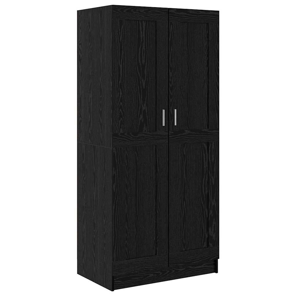 vidaXL Kleiderschrank Schwarz Eiche 82,5 x 51,5 x 180 cm Holzwerkstoff