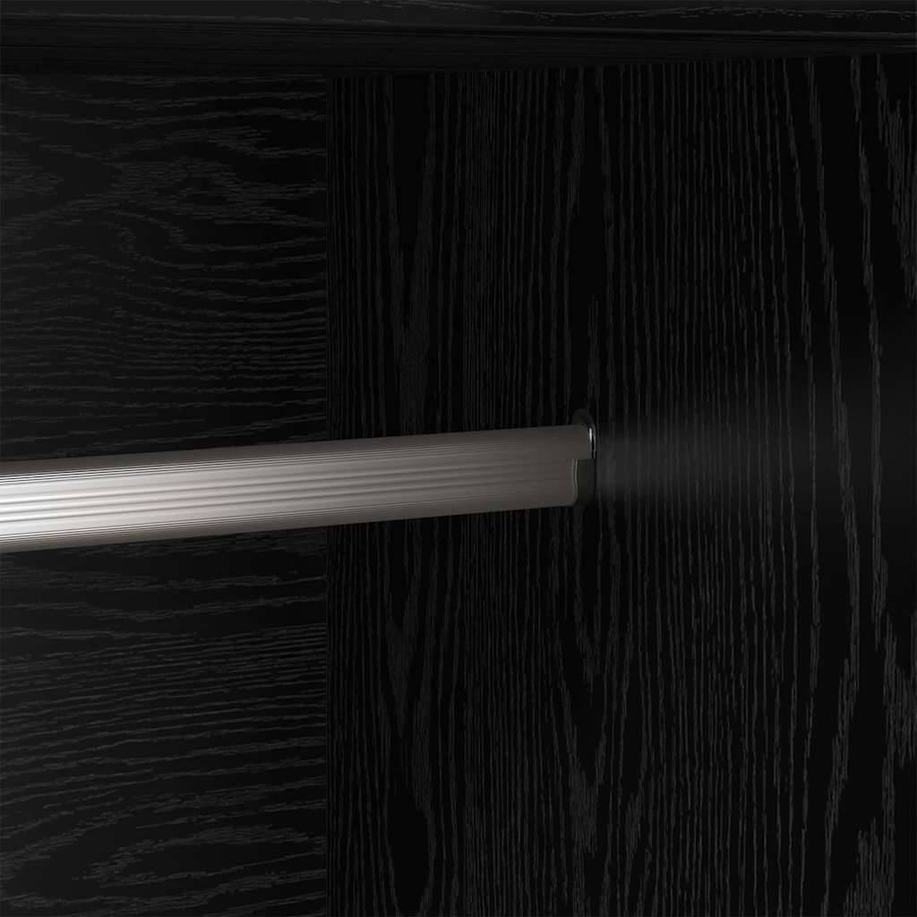 vidaXL Kleiderschrank Schwarz Eiche 82,5 x 51,5 x 180 cm Holzwerkstoff