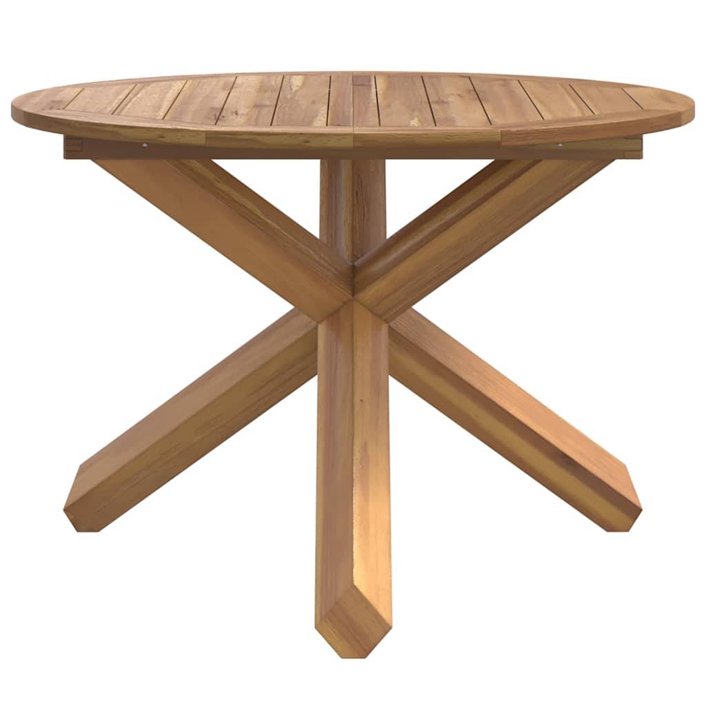 vidaXL Gartentisch Ø109x74 cm Massivholz Teak