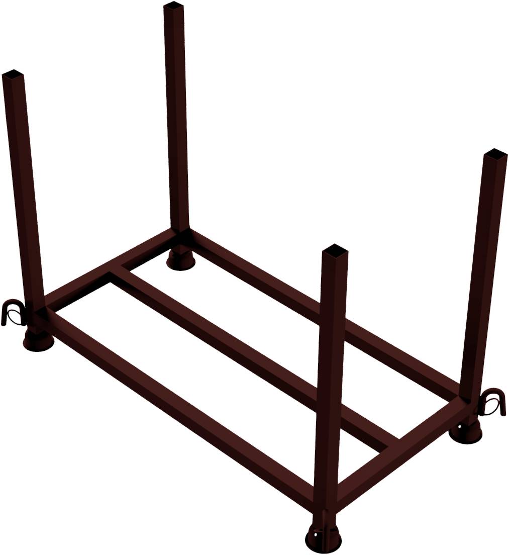 Schake 50380-0 Stapelpalette für 21 Fußplatten lackiert