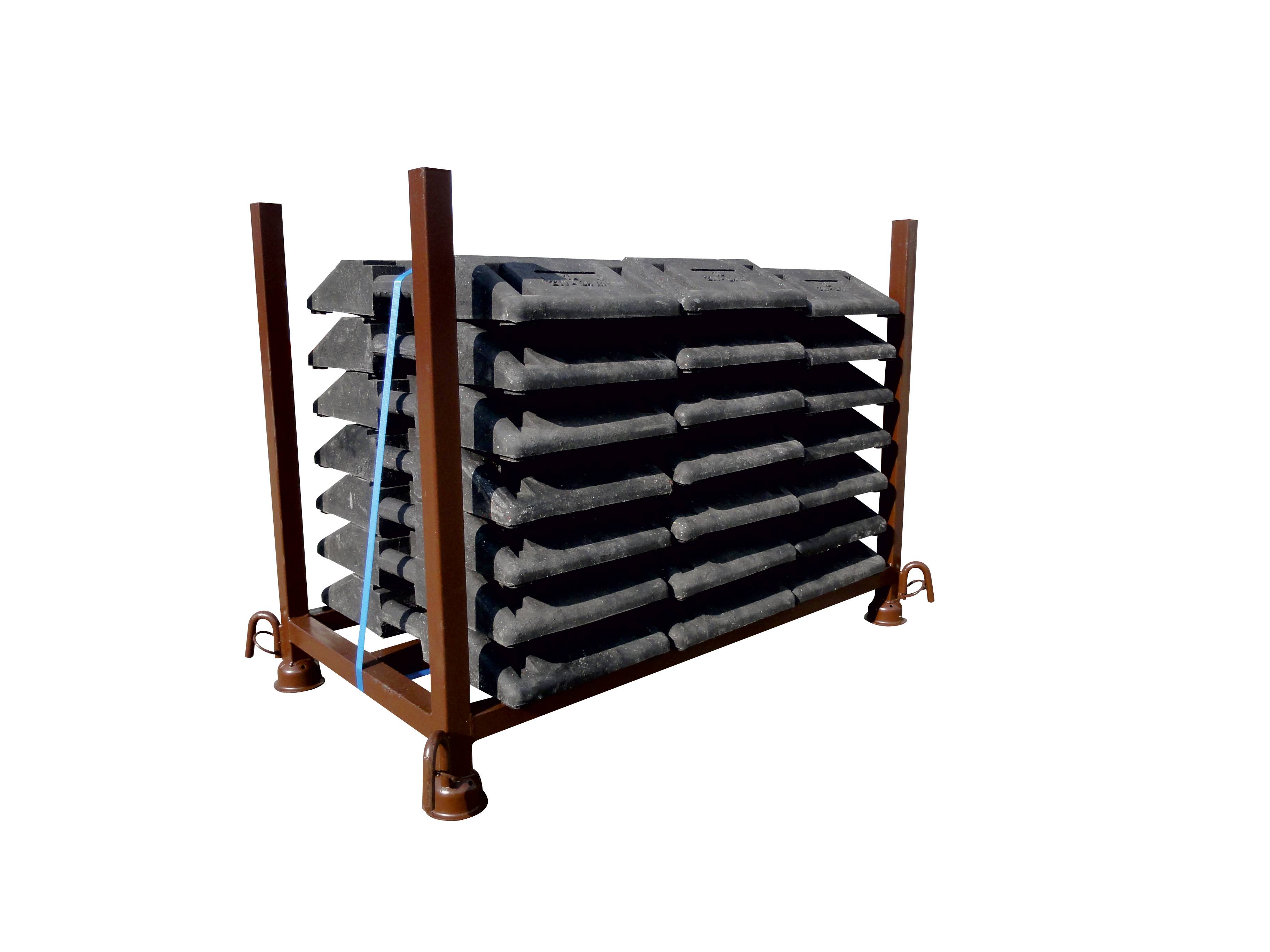 Schake 50380-0 Stapelpalette für 21 Fußplatten lackiert