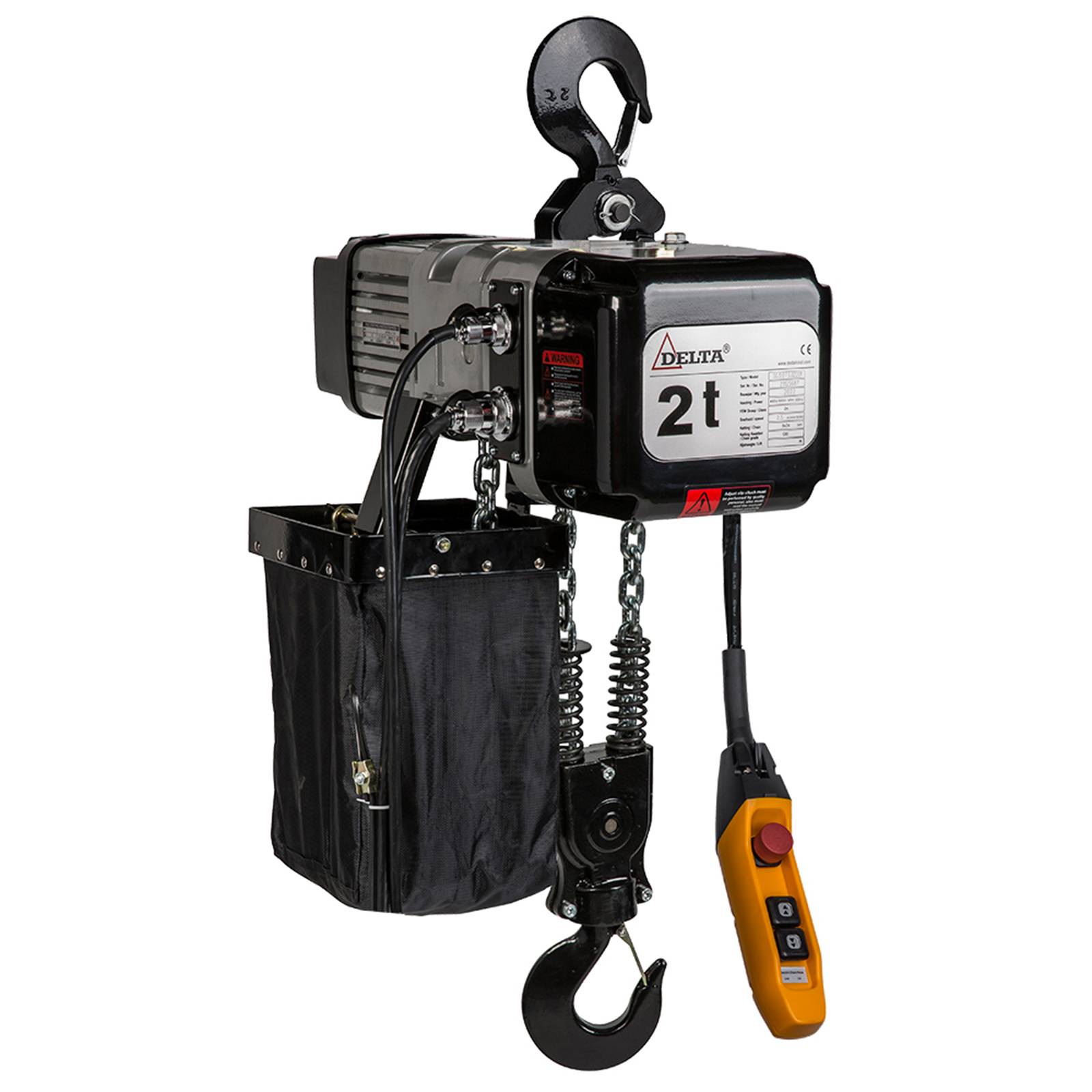 DELTA Elektrischer Kettenzug DTS – 400V - Tragkraft 2,0t Hubhöhe 10m 1 Geschwindigkeit 2 Kettenstränge