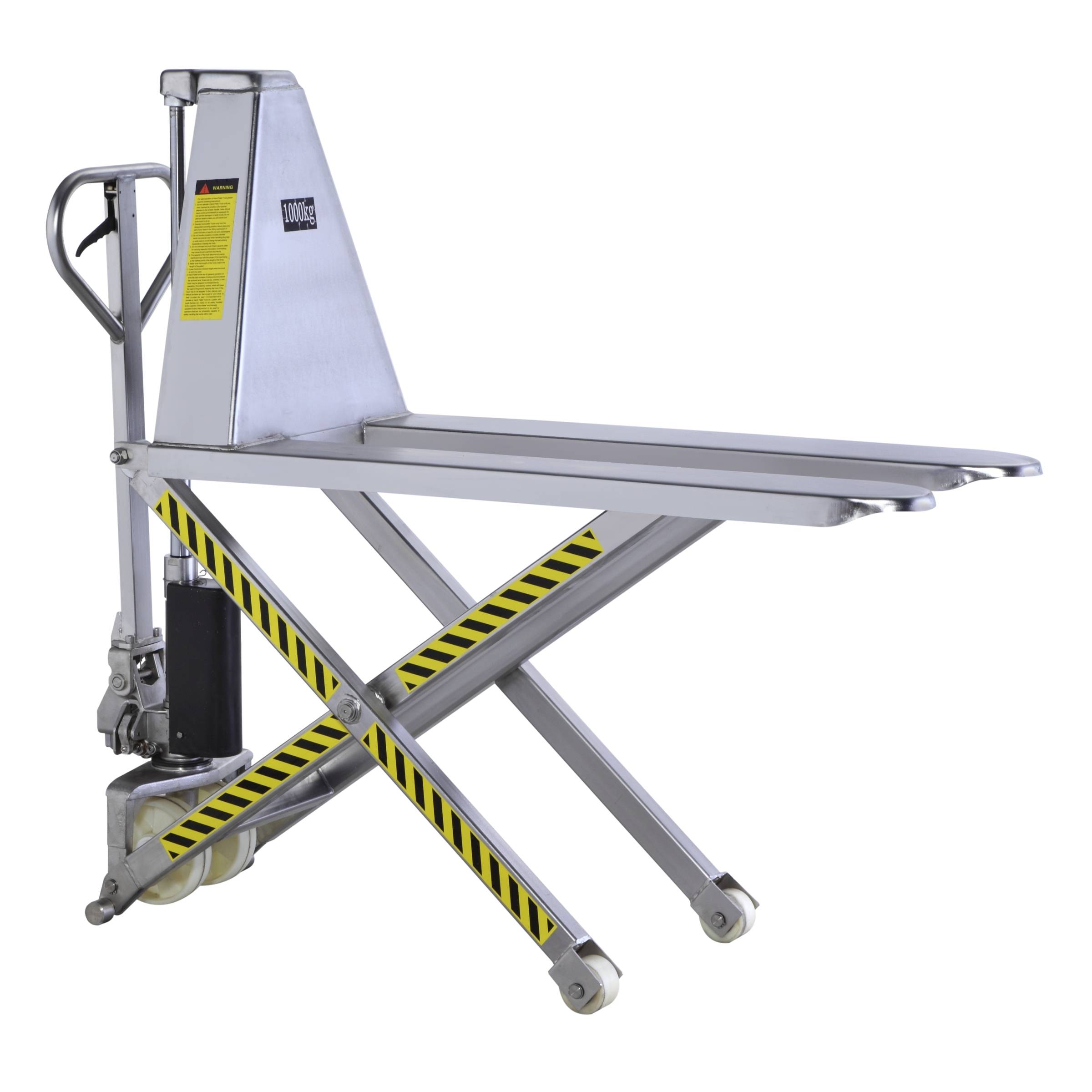 Hanselifter Scherenhubwagen JF-NR aus V2A Edelstahl Hubhöhe 800mm Tragkraft 1000kg