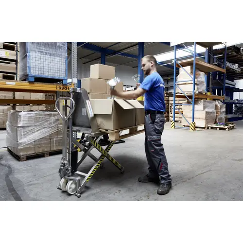 Hanselifter Scherenhubwagen JF-NR aus V2A Edelstahl Hubhöhe 800mm Tragkraft 1000kg Hanselifter Scherenhubwagen JF-NR aus V2A Edelstahl Hubhöhe 800mm Tragkraft 1000kg