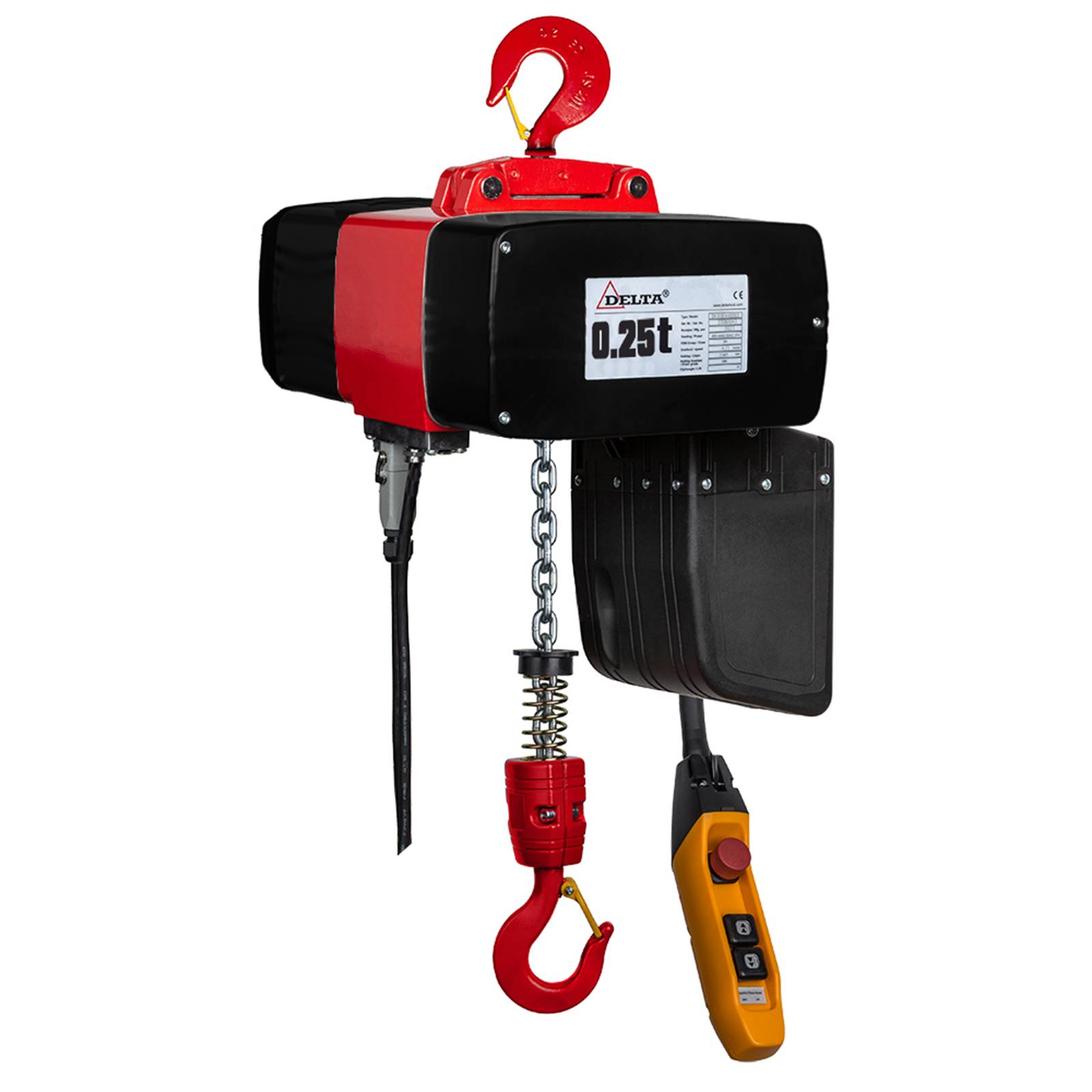 Delta Premium Elektrischer Kettenzug DMH Tragkraft 0,25t Hubhöhe 3m Kettenstränge 1