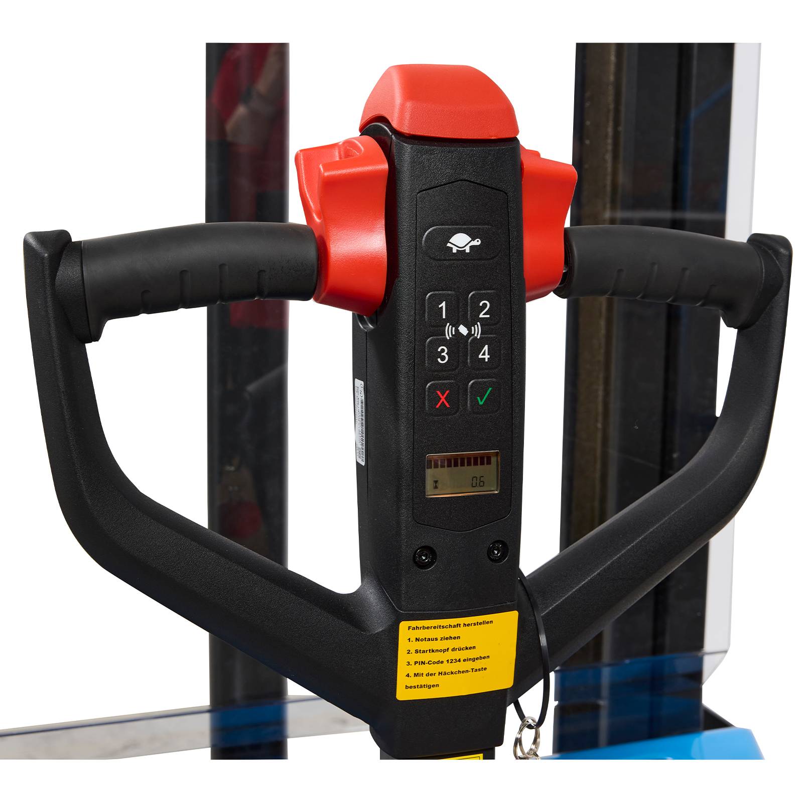 HanseLifter Deichselstapler Easy-DH1232-Li max. Hubhöhe 3200 mm Tragfähigkeit 1200 kg