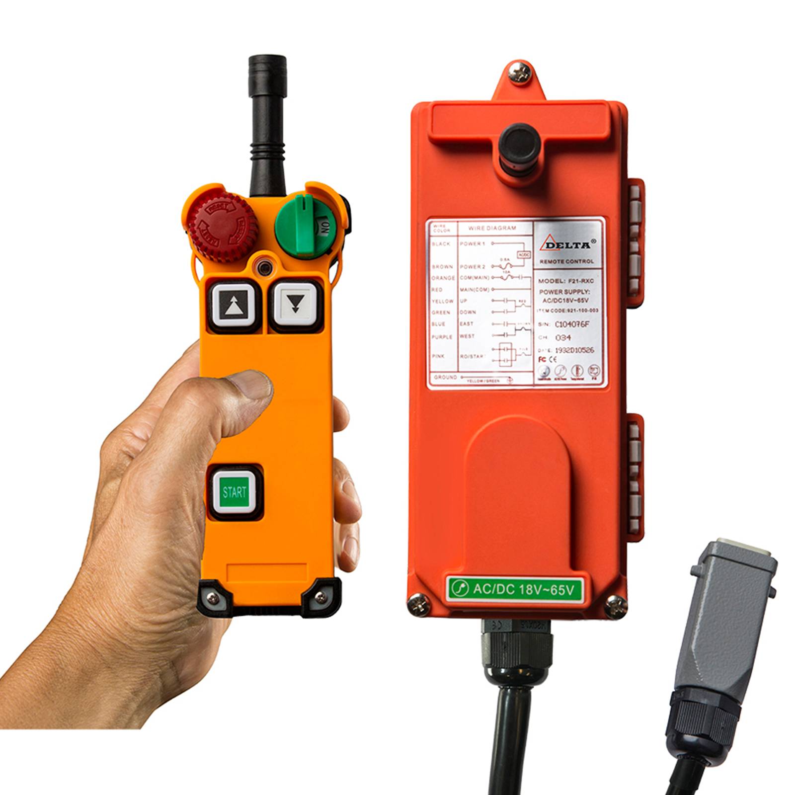 Delta Funksteuerung für DELTA Kettenzug DEH - 2 Tasten 1 Kettenzug