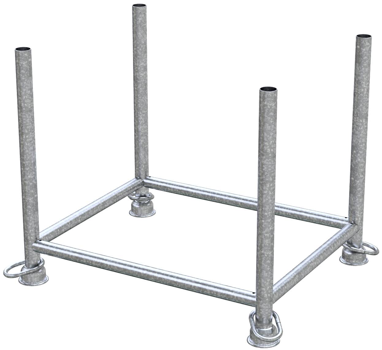 Schake 50102-0 Stapelpalette 0,90m x 0,70m x 0,70m verzinkt with closed hook