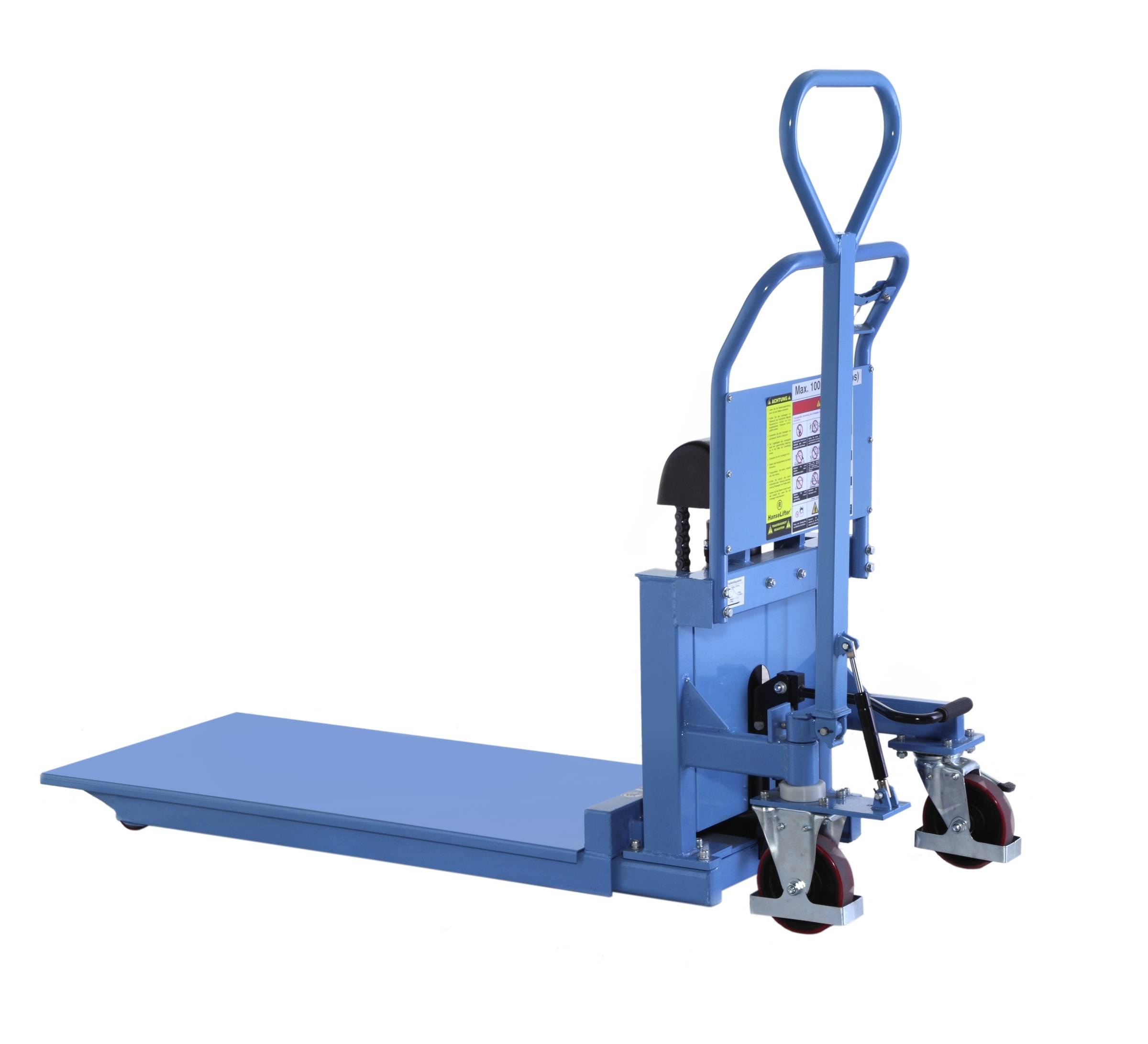 HanseLifter Scherenhubwagen GPL inkl. Plattform Tragkraft 1000kg Hubhöhe bis 830mm