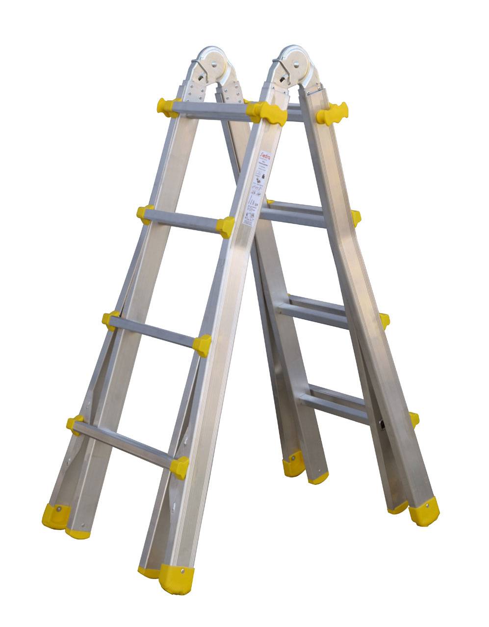 Siedra Teleskopleiter 984 mit stabilem Stahlbügelgelenk 4x5 Sprossen