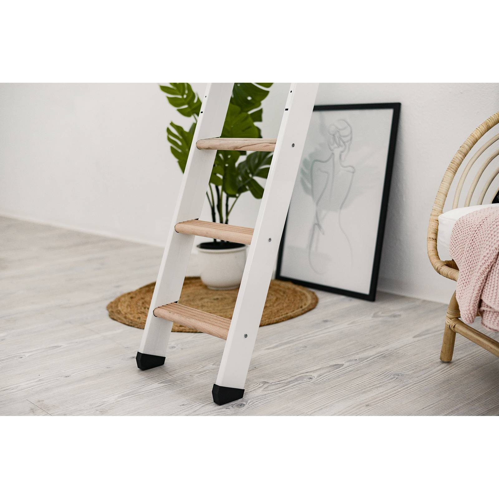 Minka Wangentreppe Strong 199cm max. Geschosshöhe Buche weiß