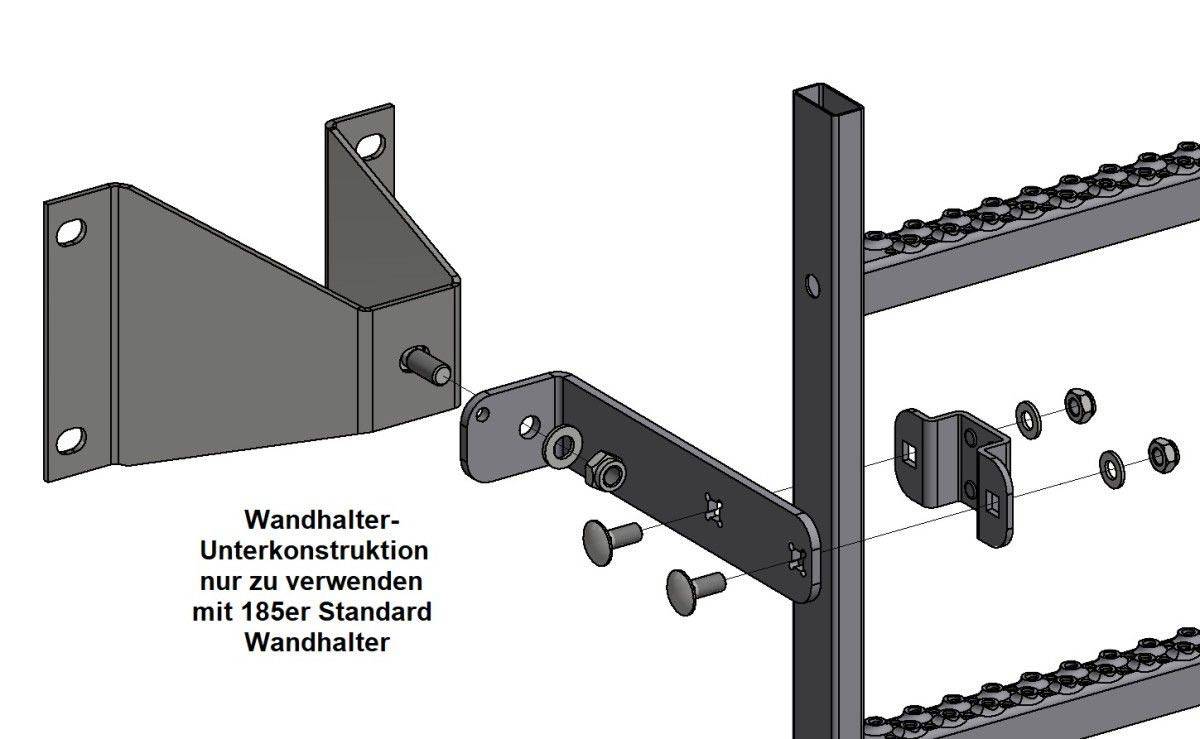 Hailo Wandhalter-Unterkonstruktion 290mm (250-290mm WDVS) Edelstahl/Stahl