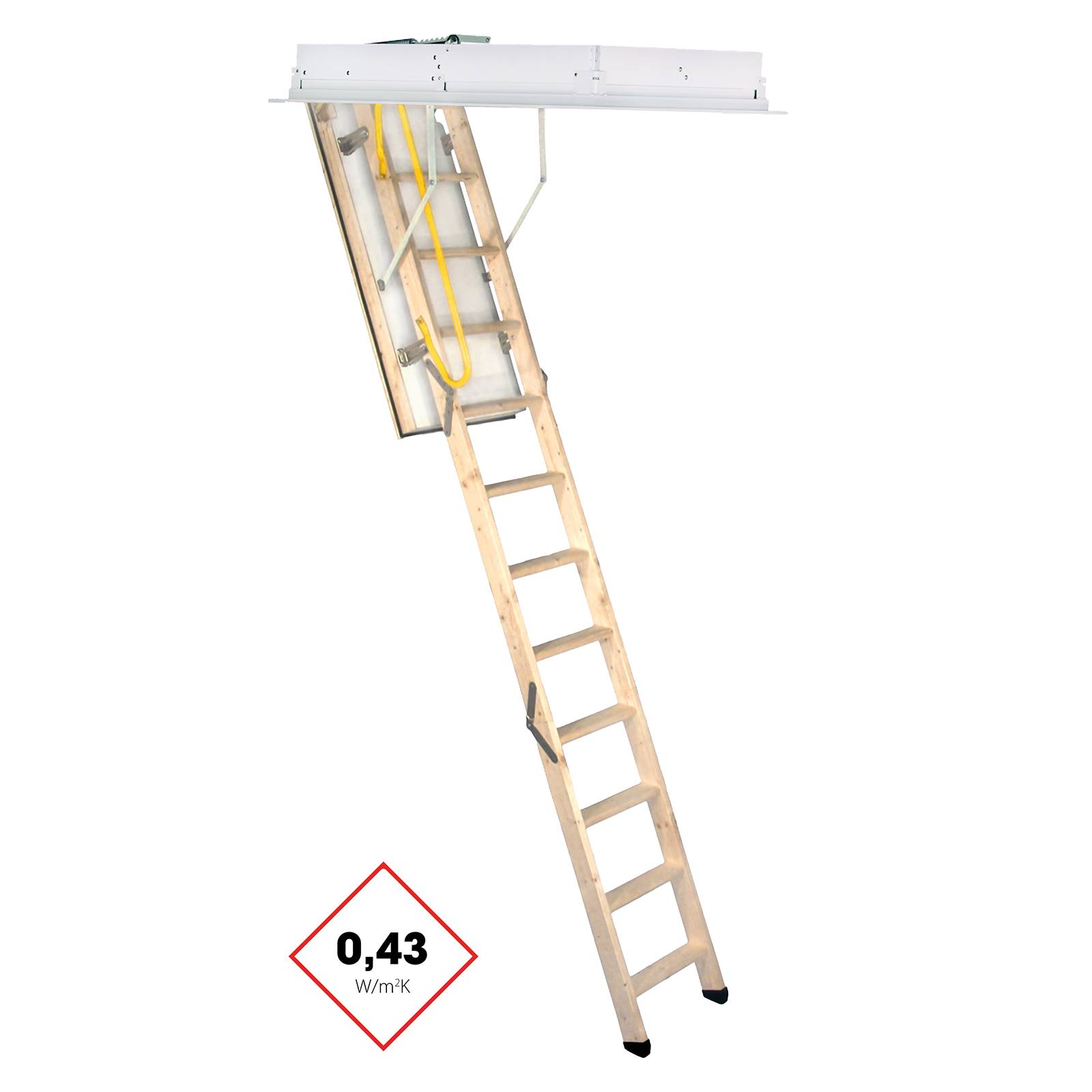 Minka Dachbodentreppe Euro Trend Profi mit Stahlzarge und Schnellmontagesystem Deckenöffnung 110x70cm Raumhöhe 270cm