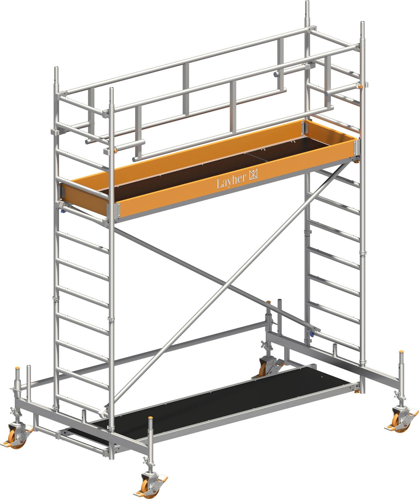 Fahrgerüst Uni-Standard P2 Safety-Plus Arbeits-B750xL2850mm Gerüsthöhe 3580mm