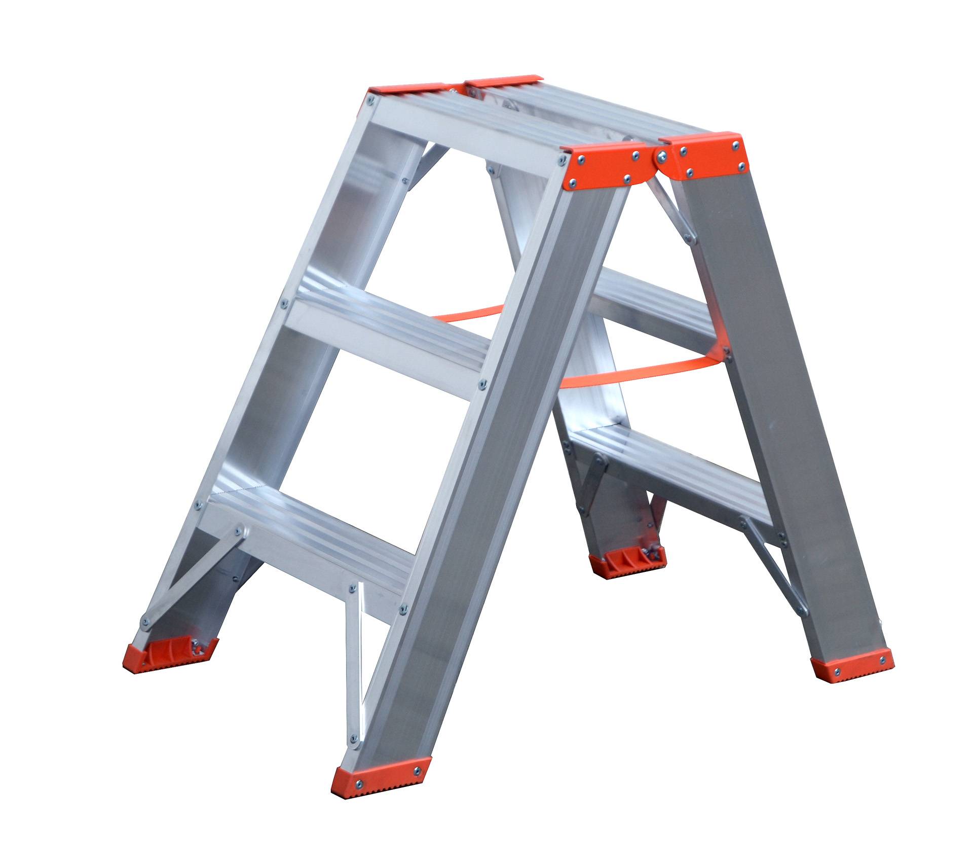 Siedra Stufenstehleiter 200 mit Vollwandprofilverstärkung 2x4 Stufen