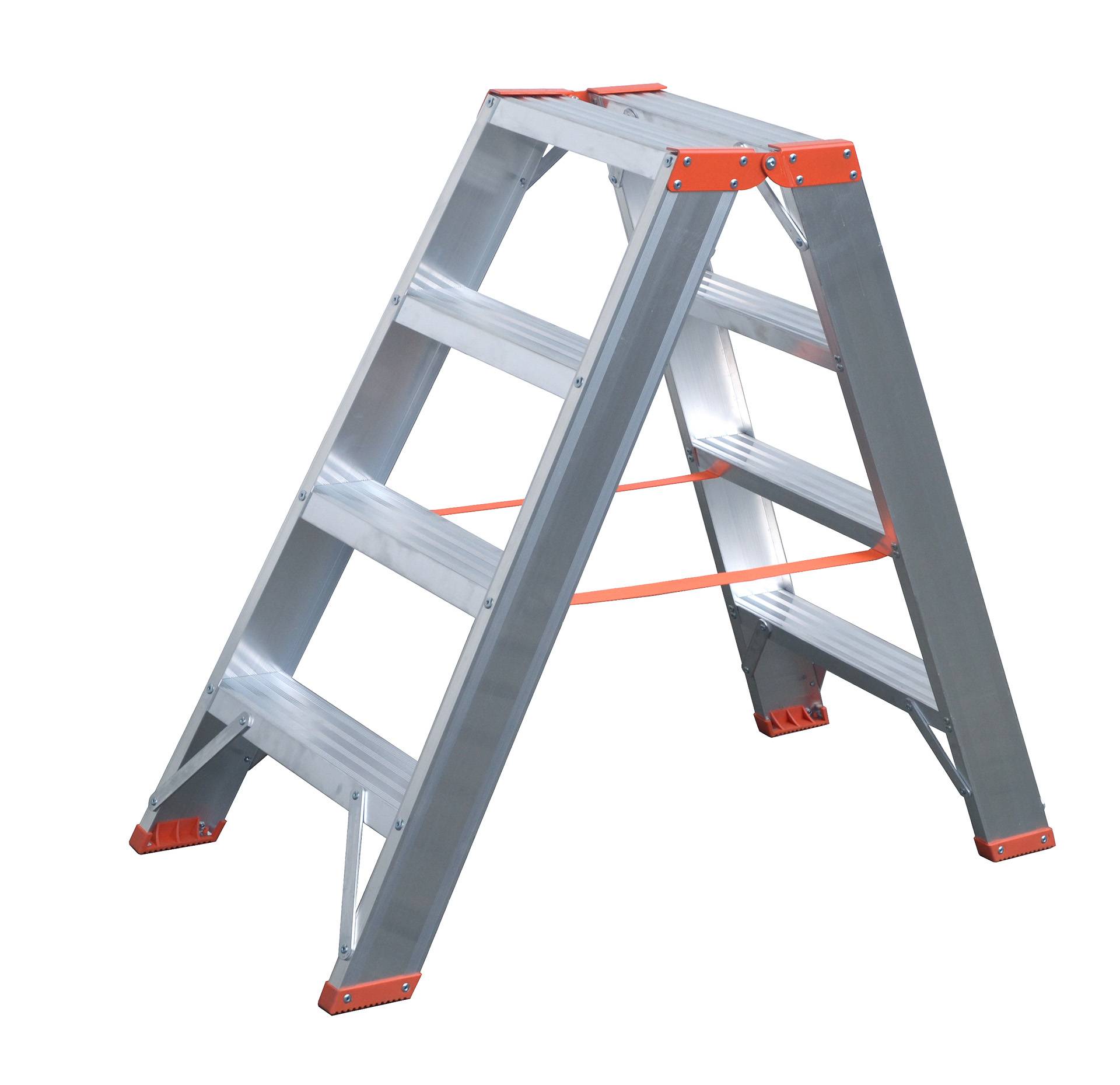 Siedra Stufenstehleiter 200 mit Vollwandprofilverstärkung 2x8 Stufen