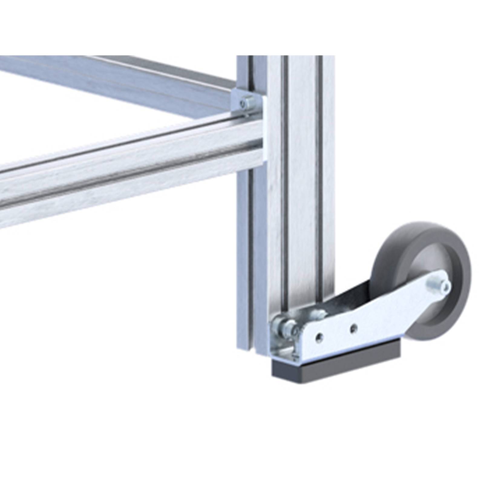 Hymer Treppenpodest mit großflächiger Plattform und 2 Rollen 1m Stufenbreite 2 Stufen