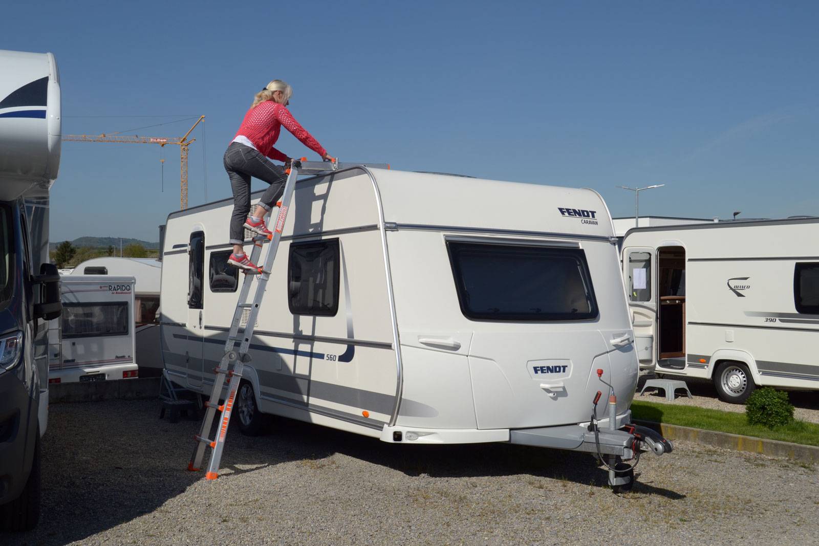 Siedra Caravanleiter Sicherheitsleiter 977 4x3 Sprossen