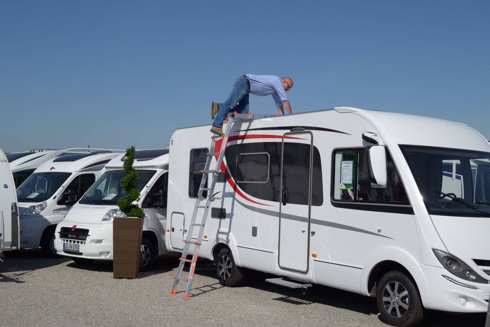 Siedra Caravanleiter Sicherheitsleiter 977 4x3 Sprossen