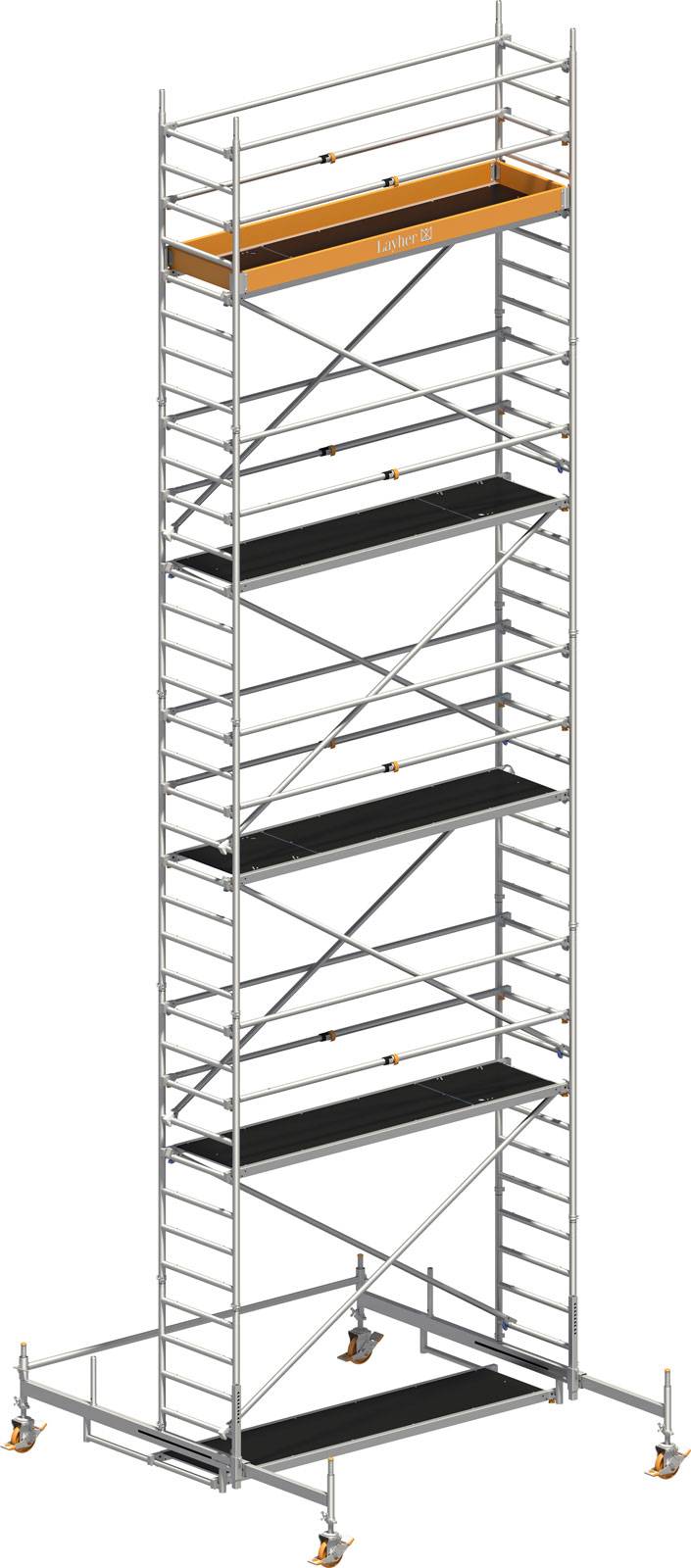 Layher Rollgerüst Uni Standard P2 mit Uni Telegeländer 10,38m AH