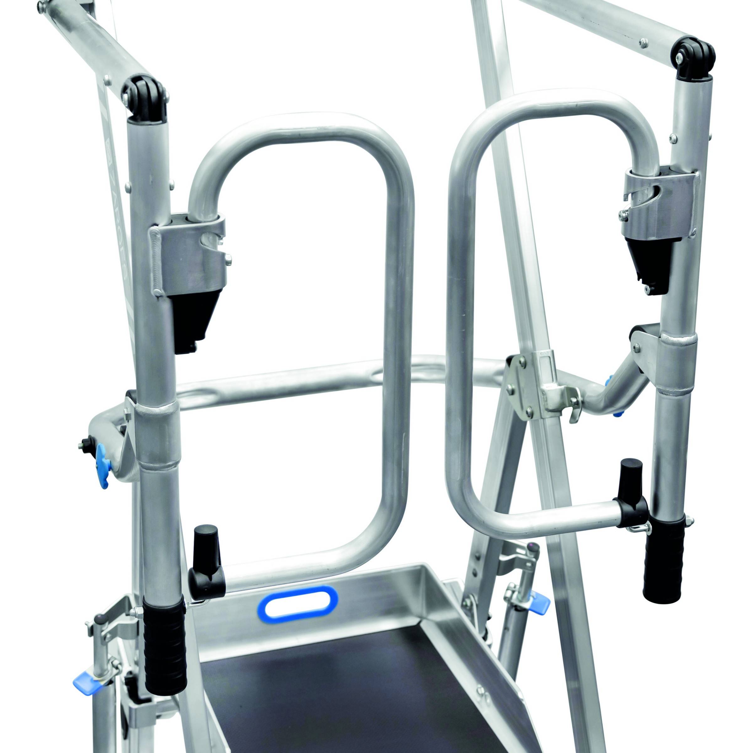 Zarges fahrbar gebördelte Teleskop Plattformleiter ZAP SAFEMASTER MAX S 6 Stufen