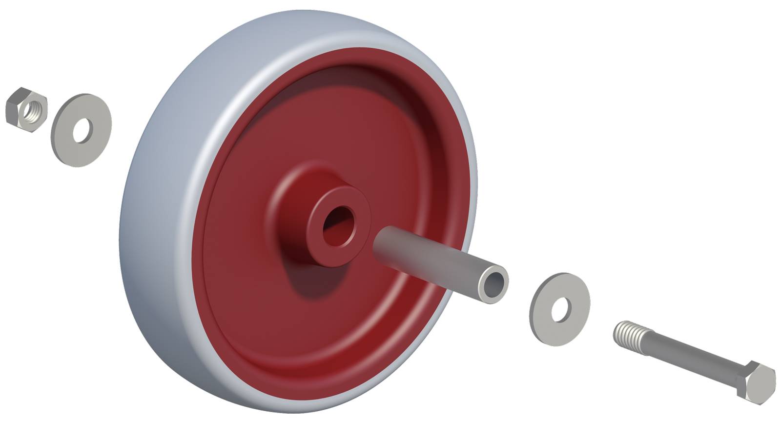 Layher Fahrgerüst Ersatzrad inklusive Achse für 1260.202