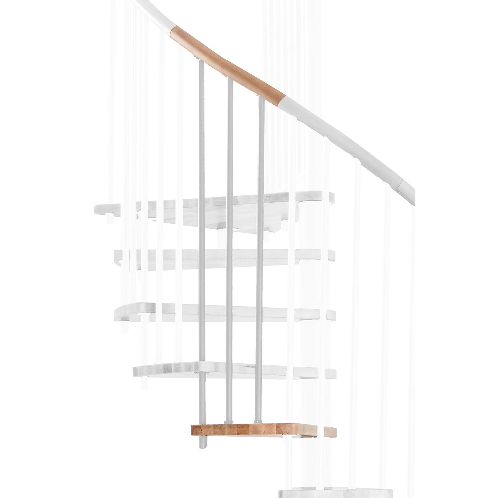 Minka Höhenerweiterung für Spiral Wood 120cm Durchmesser Buche Weiß