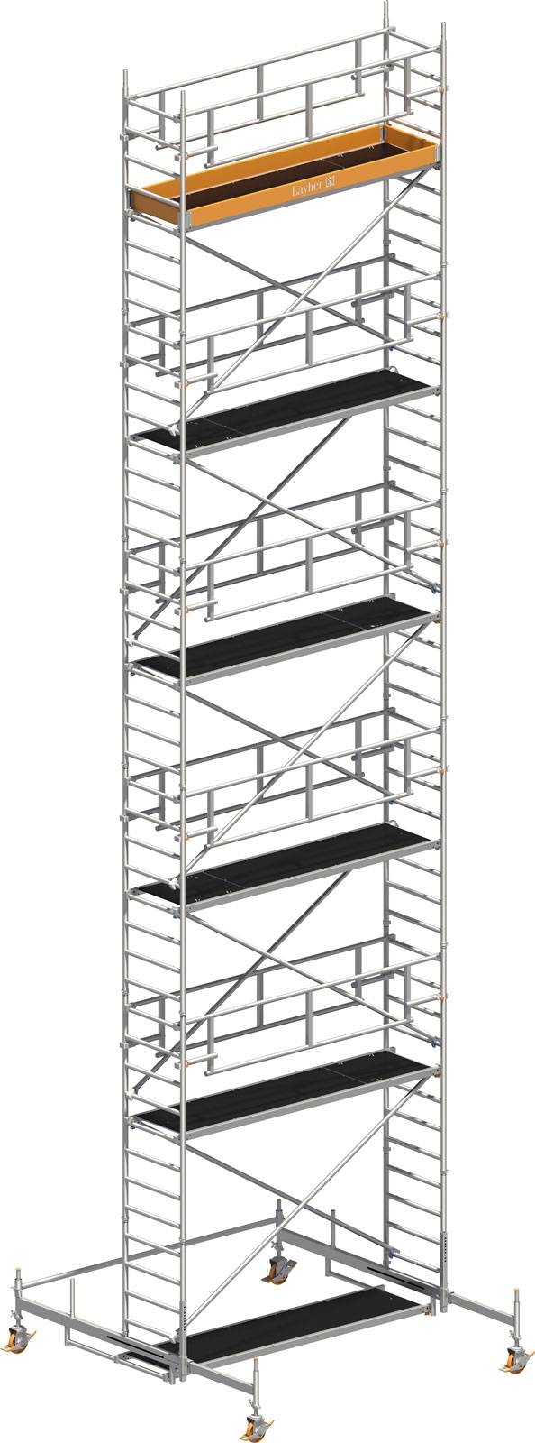 Layher Rollgerüst Uni Standard P2 Safety Plus mit Doppelgeländer 12,38m AH