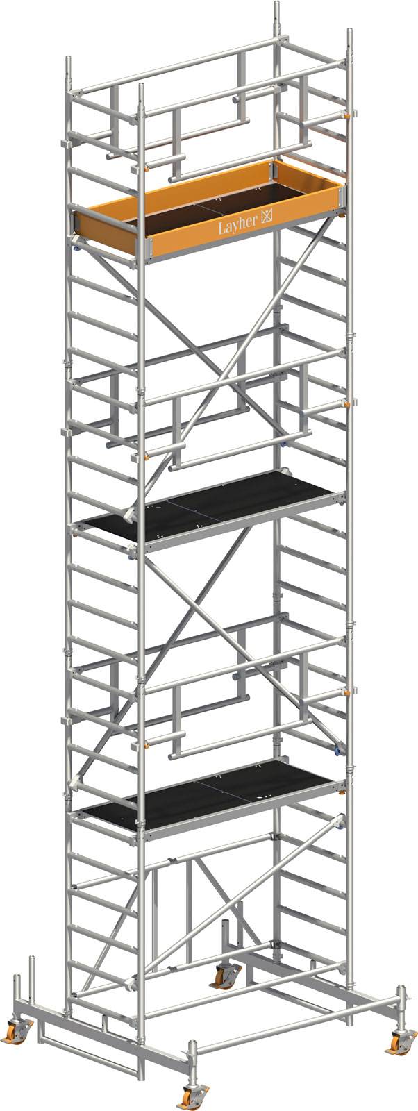 Layher Rollgerüst ZIFA P2 Safety Plus mit Doppelgeländer 7,76 AH