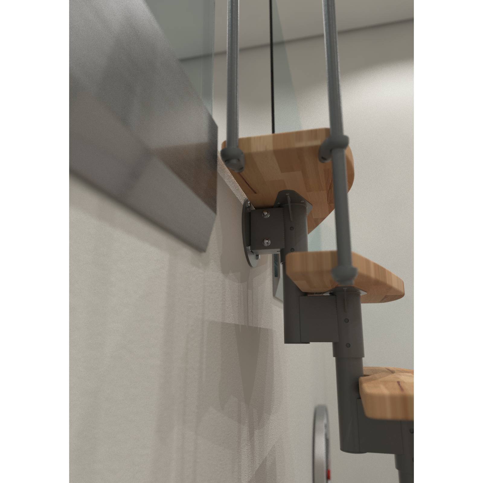 Minka Raumspartreppe Monte Carlo 35 - 293,8cm Geschosshöhe Buche Grau