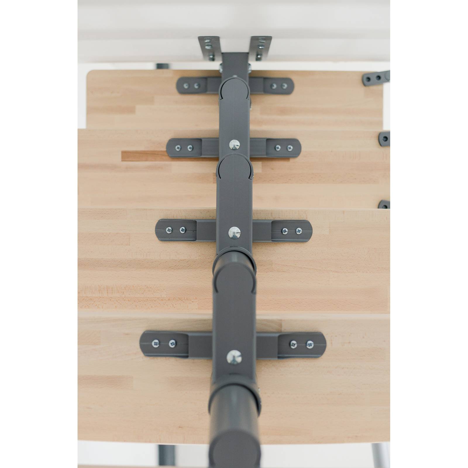 Minka Mittelholmtreppe Style Turn 35 - 304cm Geschosshöhe Walnuss Grau