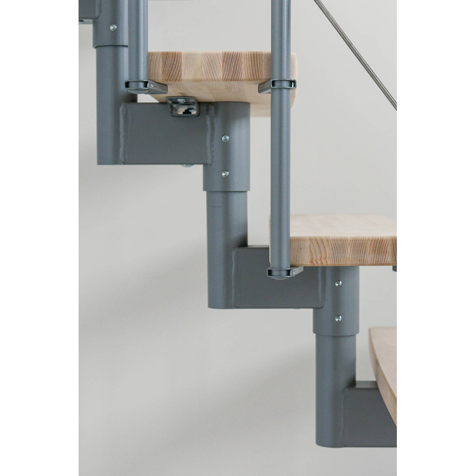Minka Mittelholmtreppe Style Turn 35 - 304cm Geschosshöhe Walnuss Grau