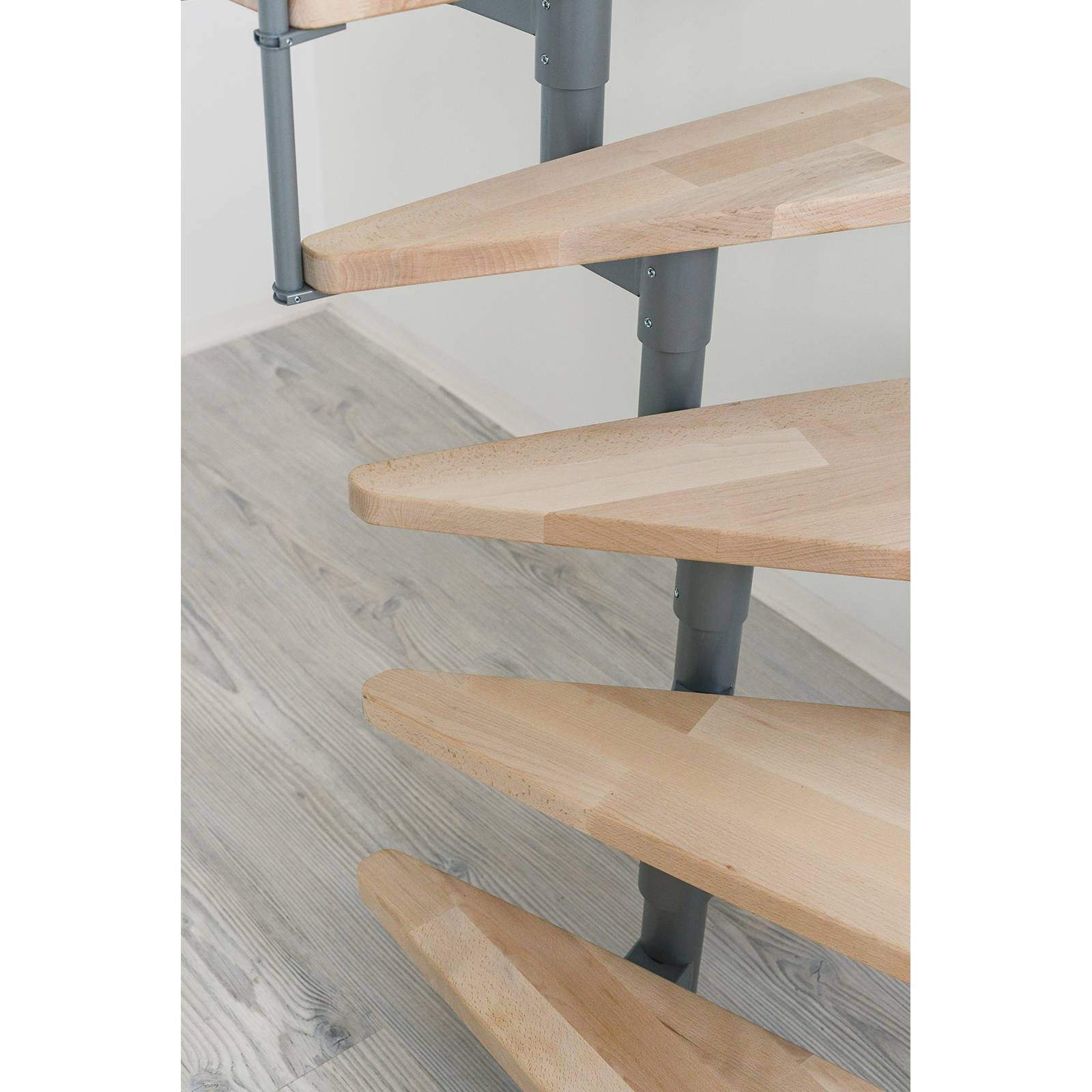 Minka Mittelholmtreppe Style Turn 35 - 304cm Geschosshöhe Walnuss Grau
