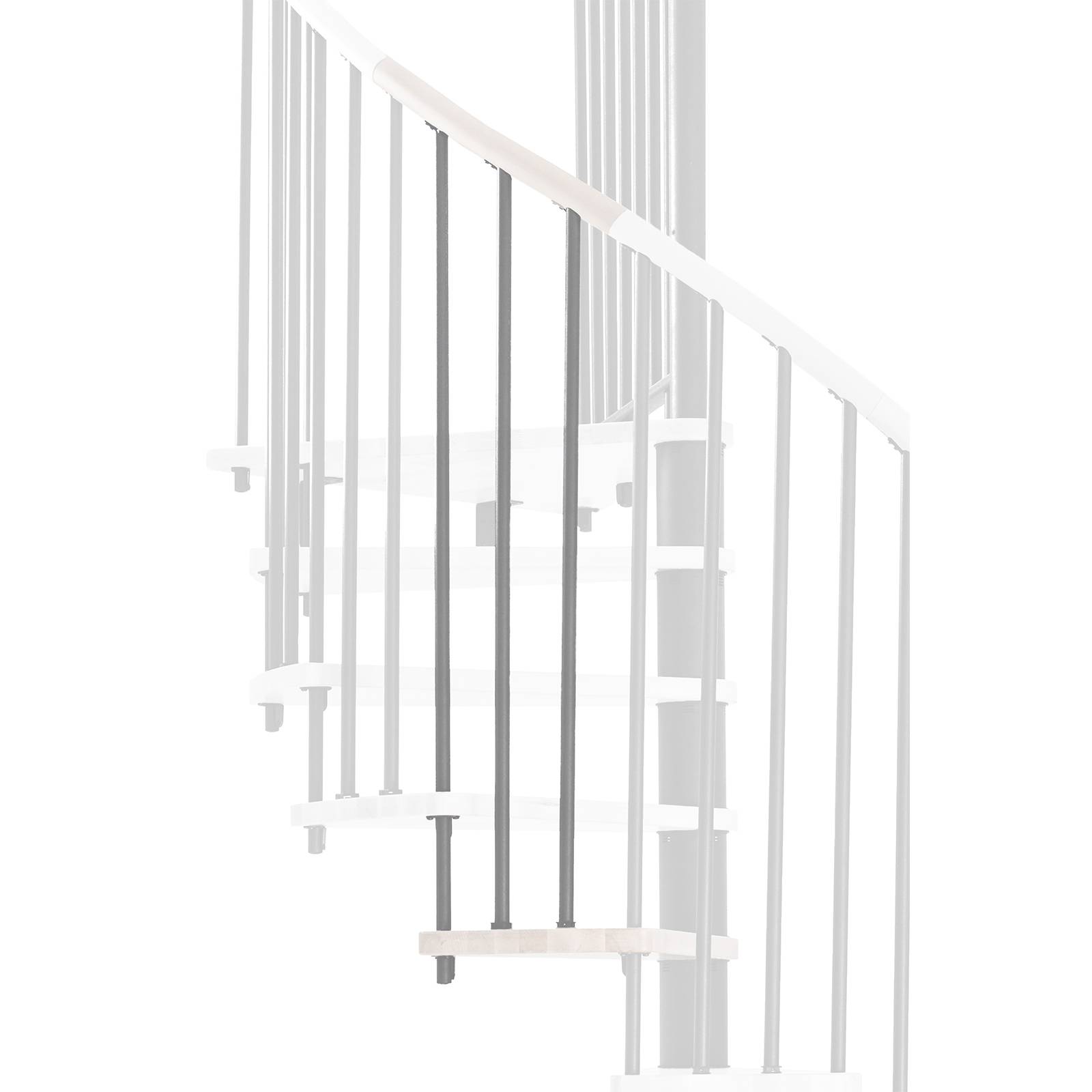 Minka Höhenerweiterung für Spiral Wood 160cm Durchmesser Weiß Grau