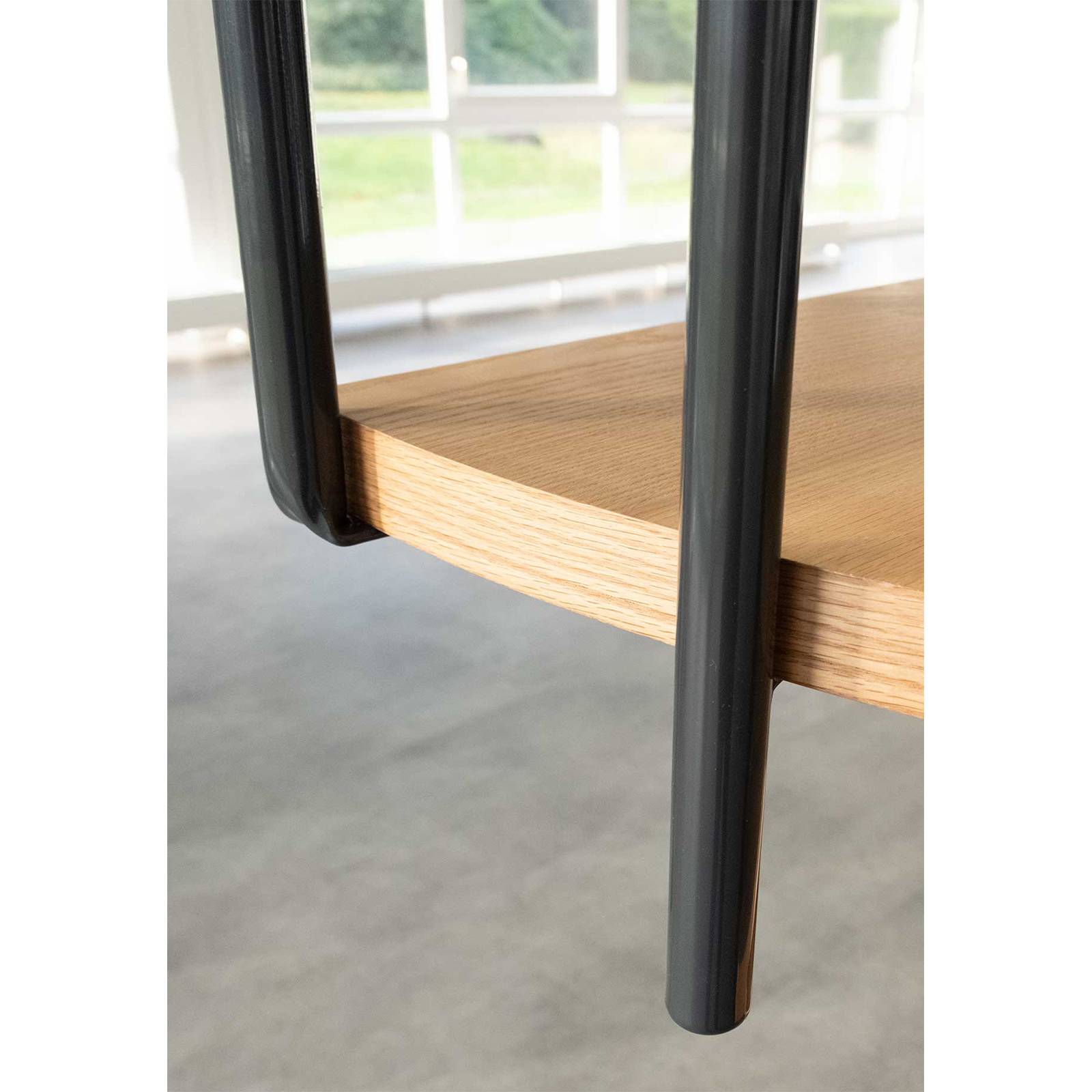 Dolle Spindeltreppe Montreal Eiche/anthrazit 252-282cm Geschosshöhe Ø140cm