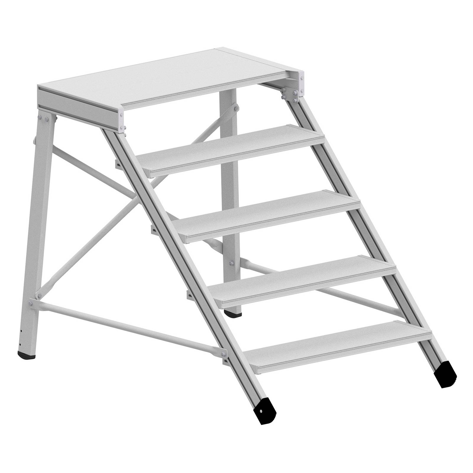 Hymer Treppentritt mit großflächiger Plattform 0,8m Stufenbreite 3 Stufen