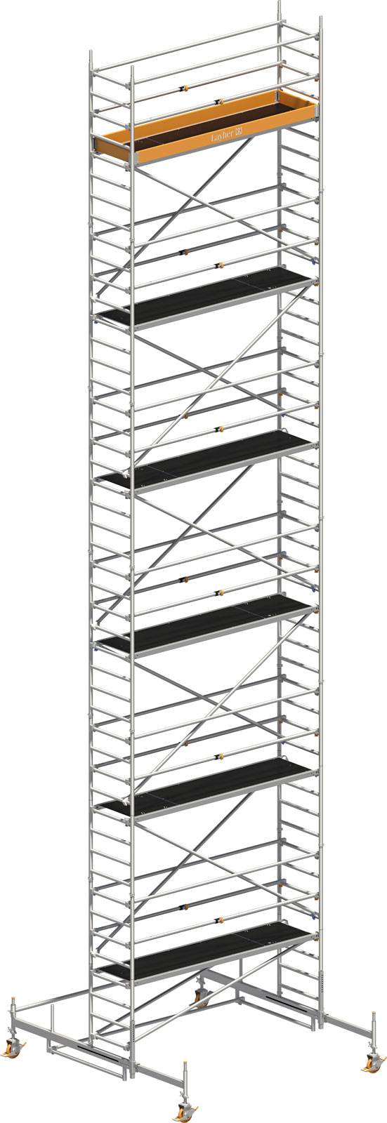 Layher Rollgerüst Uni Standard P2 mit Uni Telegeländer 13,38m AH