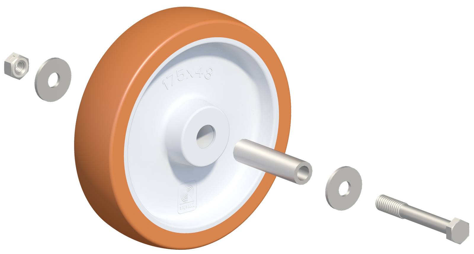 Layher Ersatzteil für Fahrgerüst PU-Rad für 1358.200