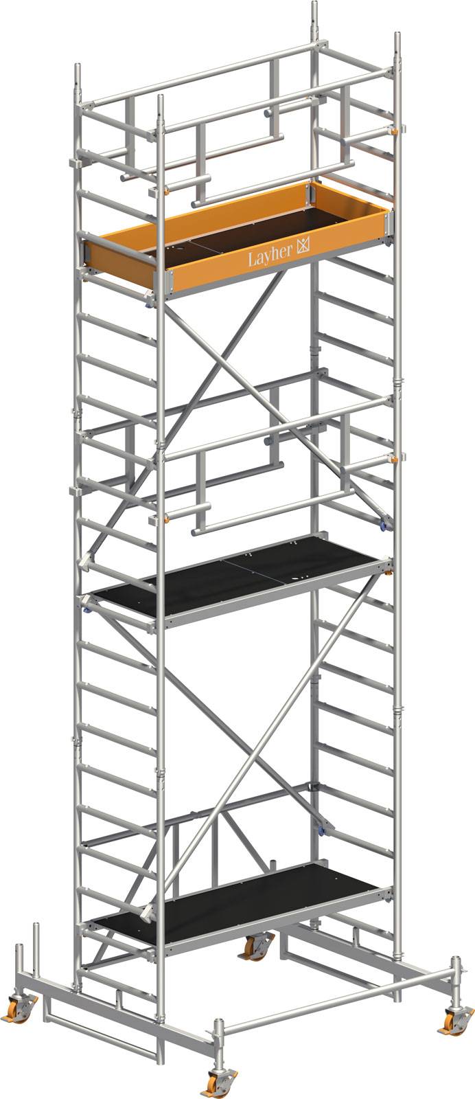 Layher Rollgerüst ZIFA P2 Safety Plus mit Doppelgeländer 6,76 AH