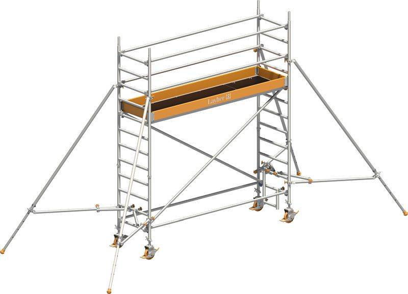 Layher Rollgerüst Uni Standard P2 mit Gerüststützen 4,20m AH