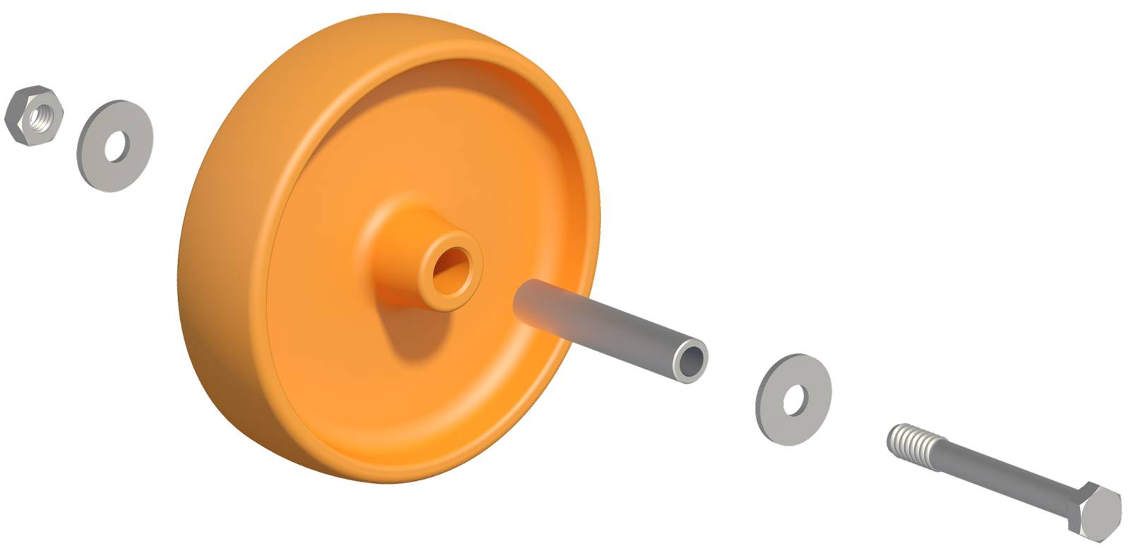 Layher Fahrgerüst Ersatzrad inklusive Achse für 1300.150