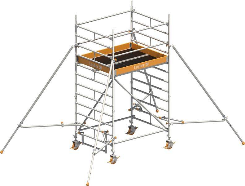Layher Rollgerüst Uni Kompakt P2 mit Gerüststützen 4,20m AH