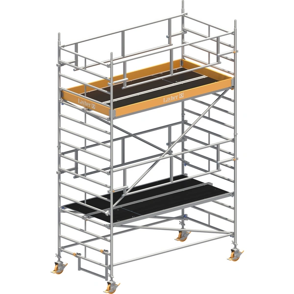 Layher Rollgerüst Uni Breit P2 Safety Plus mit Doppelgeländer 5,20m AH Layher Rollgerüst Uni Breit P2 Safety Plus mit Doppelgeländer 5,20m AH